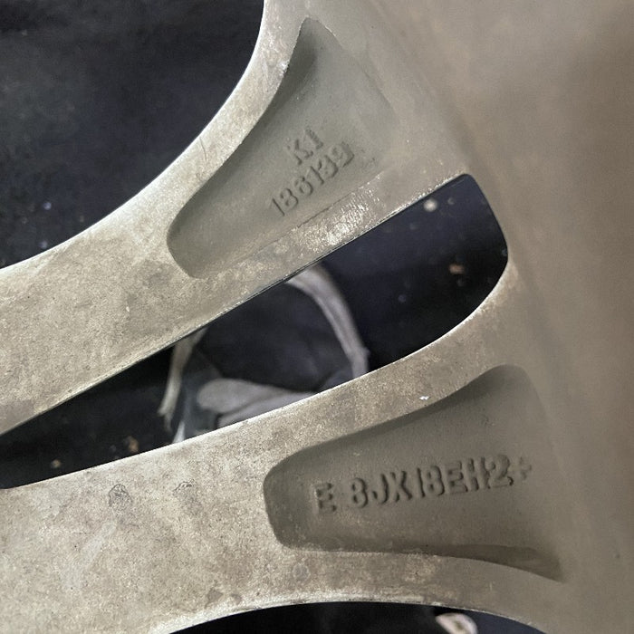 18" BMW X3 15-17 18x8 alloy 5 spoke V spoke design silver dimple inside spoke - View 10