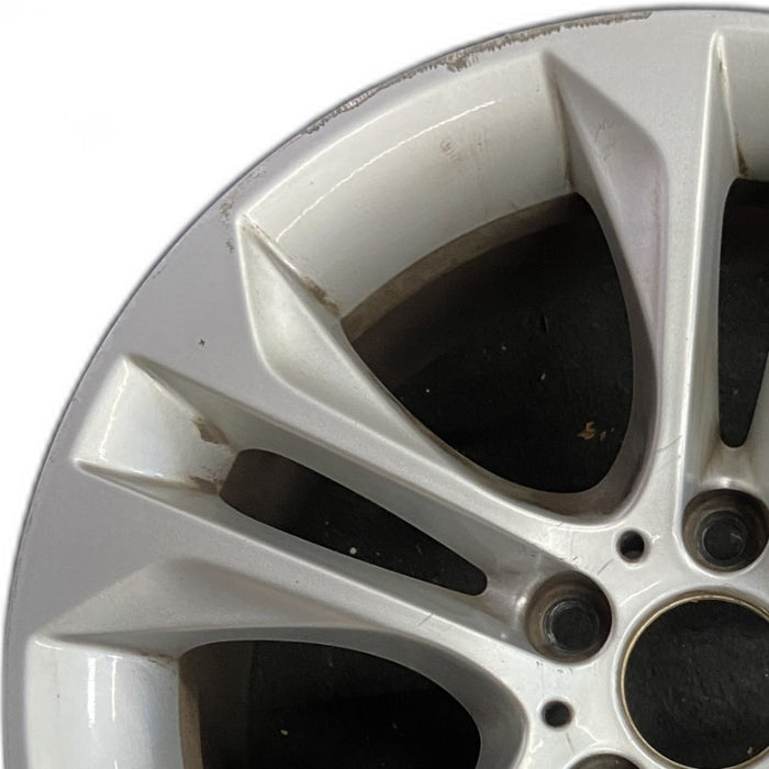 18" BMW X3 15-17 18x8 alloy 5 spoke V spoke design silver dimple inside spoke - Angle View