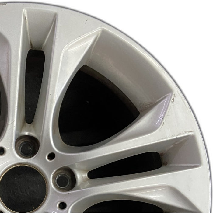 18" BMW X3 15-17 18x8 alloy 5 spoke V spoke design silver dimple inside spoke - Side Profile