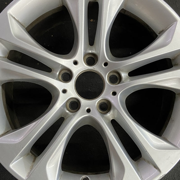 18" BMW X3 15-17 18x8 alloy 5 spoke V spoke design silver dimple inside spoke - Angle View