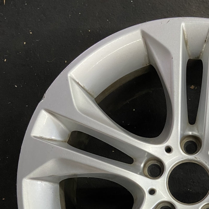 18" BMW X3 15-17 18x8 alloy 5 spoke V spoke design silver dimple inside spoke - Side Profile