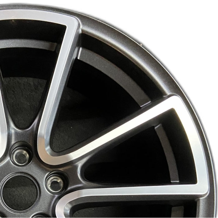 20" PALISADE 20-22 20x7.5 alloy 10 straight spokes Original OEM Wheel Rim - Side Profile