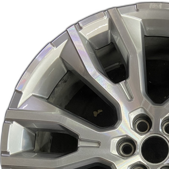 22" ACADIA 24 22x8.5 pearl nickel opt RUJ Original OEM Wheel Rim - Angle View