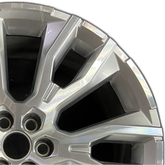 22" ACADIA 24 22x8.5 pearl nickel opt RUJ Original OEM Wheel Rim - Side Profile