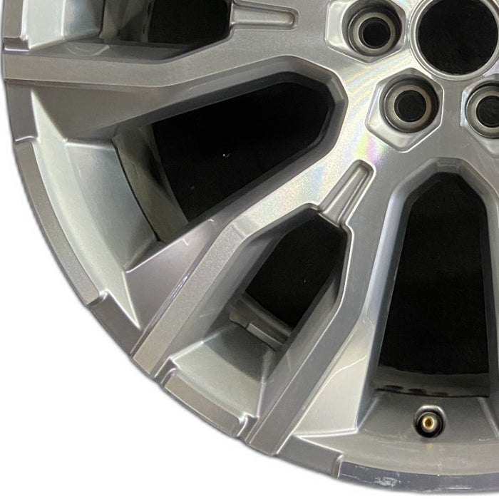 22" ACADIA 24 22x8.5 pearl nickel opt RUJ Original OEM Wheel Rim - Back View