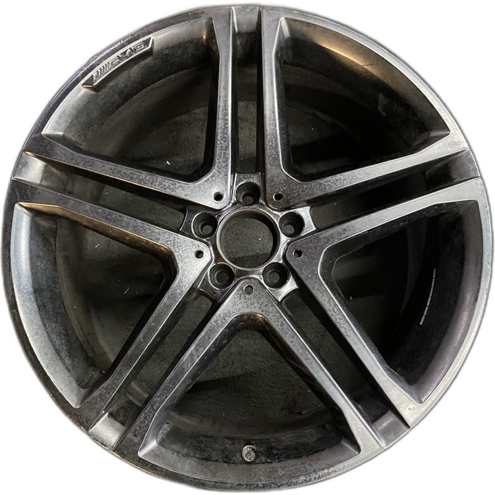 21" MERCEDES GLE-CLASS 18 166 Type , GLE43, 21x9, machined face with black - Front View