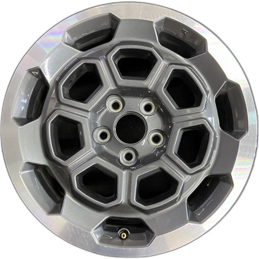 18" RIDGELINE 25 18x8 5 spoke open spoke machined dark gray Original OEM Wheel - Front View