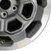 18" RIDGELINE 25 18x8 5 spoke open spoke machined dark gray Original OEM Wheel - Close-Up Detail