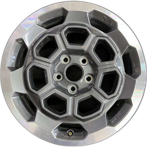 18" RIDGELINE 25 18x8 , open spoke, machined dark gray Original OEM Wheel Rim - Front View