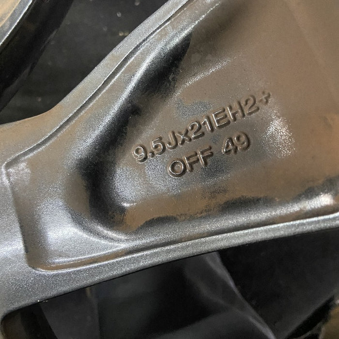 21" DISCOVERY 17-19 21x9.5 alloy 9 spoke machined face gray accent Original OEM Wheel Rim