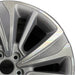 20" MDX 17 20x8 alloy machine face alternating spoke Original OEM Wheel Rim - Side Profile