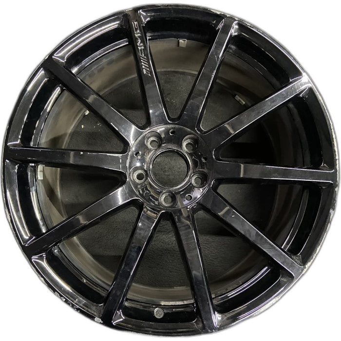20" MERCEDES S-CLASS 14 222 Type; S63 20x9.5 10 spoke black Original OEM Wheel - Front View
