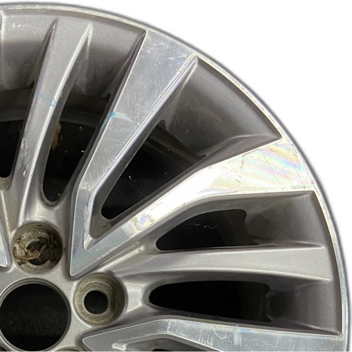 16" COROLLA 17-18 Sdn 16x6.5 alloy 15 spoke angled spoke machined finish silver inlay Original OEM Wheel Rim