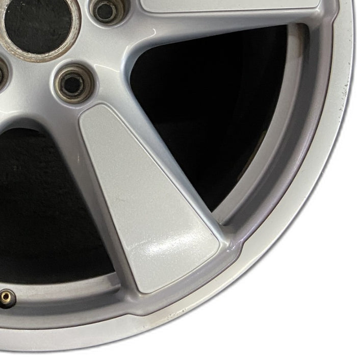 20" PORSCHE PANAMERA 14-16 alloy 20x9.5 5 spoke silver finish Original OEM - Close-Up Detail