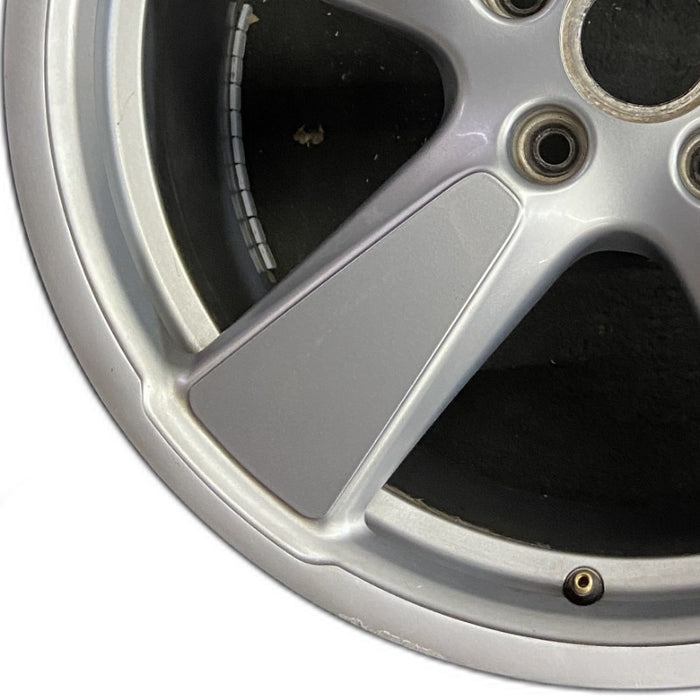 20" PORSCHE PANAMERA 14-16 alloy 20x9.5 5 spoke silver finish Original OEM - Back View