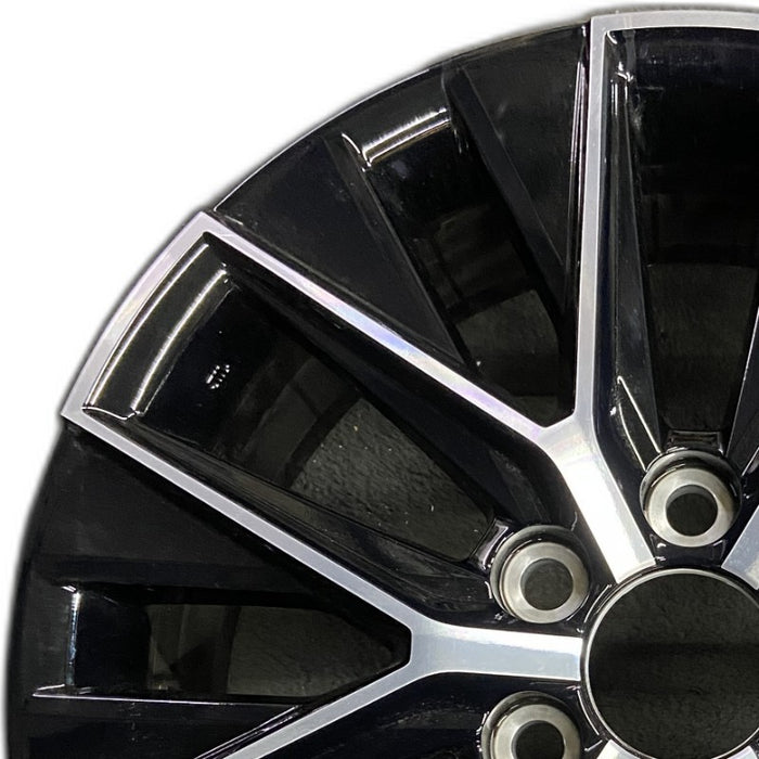 20" GX550 24 20x7.5 alloy machined black Original OEM Wheel Rim - Angle View