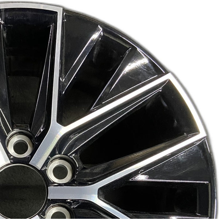 20" GX550 24 20x7.5 alloy machined black Original OEM Wheel Rim - Side Profile