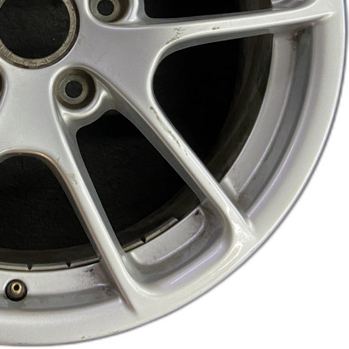 18" PORSCHE BOXSTER 17-24 18x8 5 spoke triangle spoke Original OEM Wheel Rim - Close-Up Detail