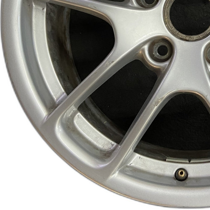 18" PORSCHE BOXSTER 17-24 18x8 5 spoke triangle spoke Original OEM Wheel Rim - Back View