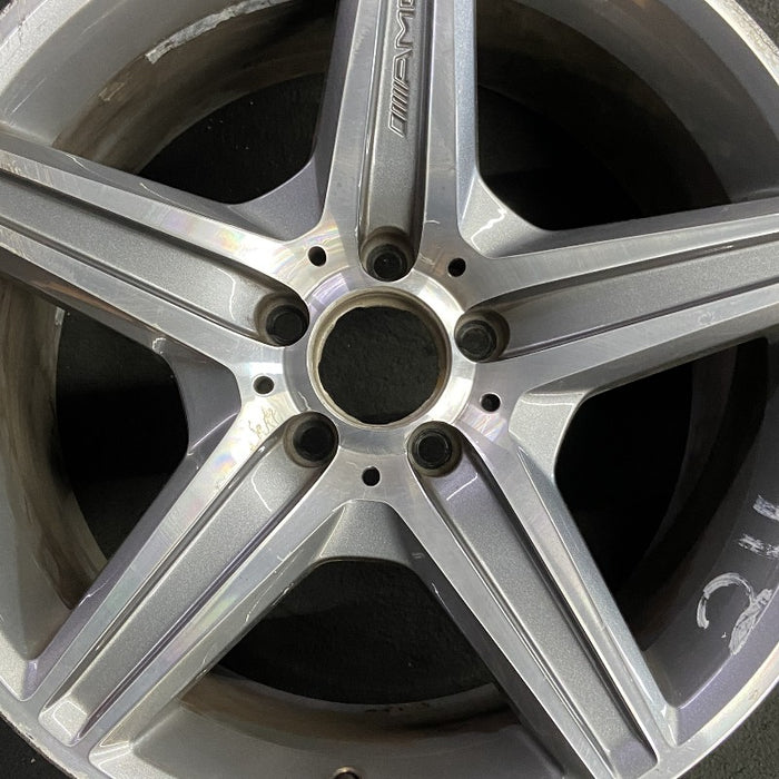 18" MERCEDES E-CLASS 07 211 Type; E63 18x9 5 spoke AMG rear Original OEM Wheel - Angle View