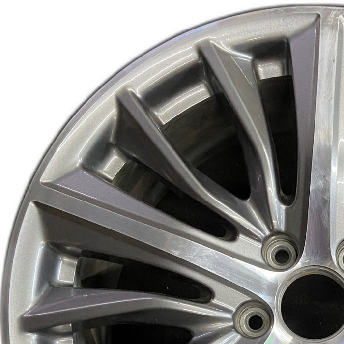 19" TLX 15-16 19x8 accessory machine face Original OEM Wheel Rim - Angle View