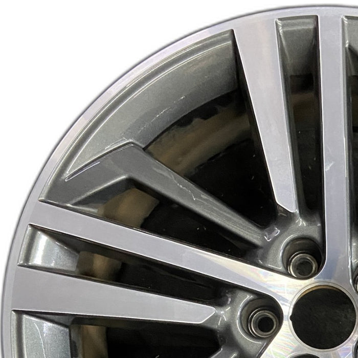20" AUDI Q5 20 20x8 alloy 5 spoke triple spoke silver dark gray Original OEM - Angle View