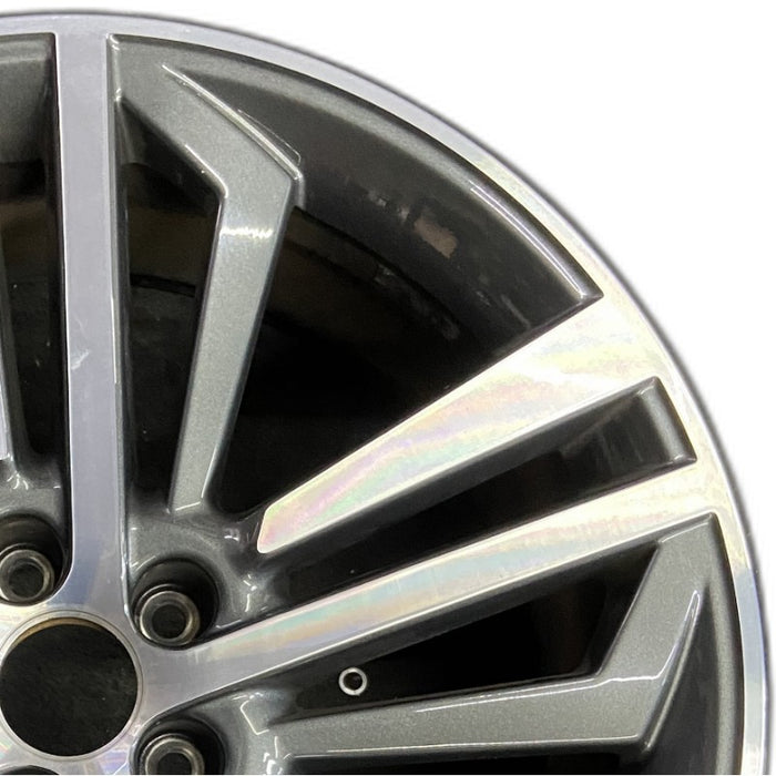20" AUDI Q5 20 20x8 alloy 5 spoke triple spoke silver dark gray Original OEM - Side Profile