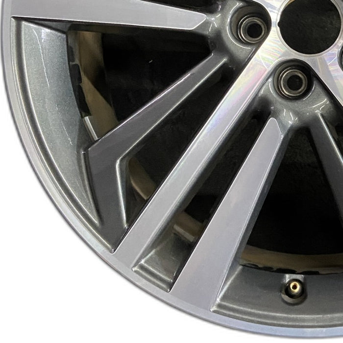 20" AUDI Q5 20 20x8 alloy 5 spoke triple spoke silver dark gray Original OEM - Back View