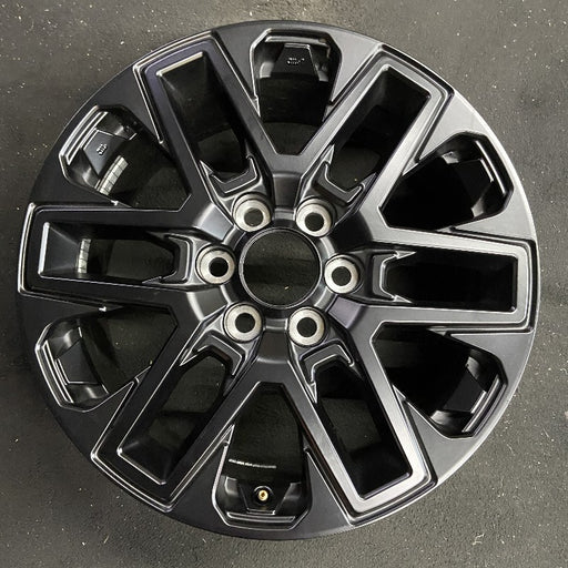 20" SEQUOIA 23-24 20x8 open spoke 6 spoke matte black Original OEM Wheel Rim - Front View