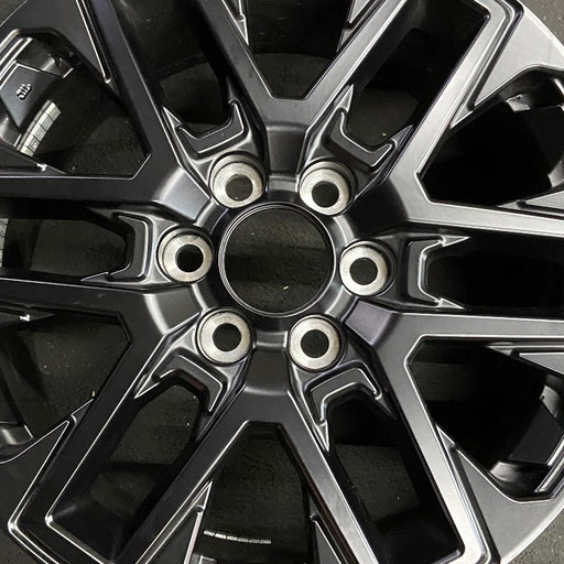 20" SEQUOIA 23-24 20x8 open spoke 6 spoke matte black Original OEM Wheel Rim - Angle View