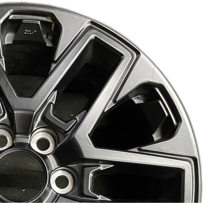 20" SEQUOIA 23-24 20x8 open spoke 6 spoke matte black Original OEM Wheel Rim - Side Profile