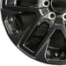 20" SEQUOIA 23-24 20x8 open spoke 6 spoke matte black Original OEM Wheel Rim - Back View