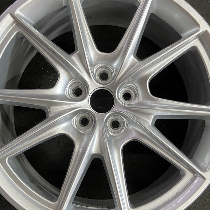 19" MUSTANG 24 19x8.5 5 spoke V spoke Original OEM Wheel Rim - Angle View