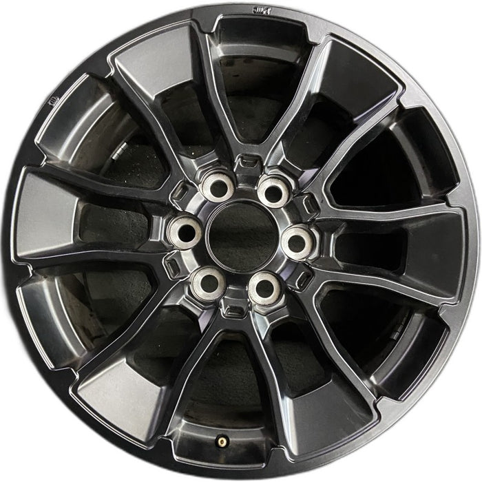 20" SEQUOIA 24 20x8 6 Y spoke black TRD off- Original OEM Wheel Rim - Front View
