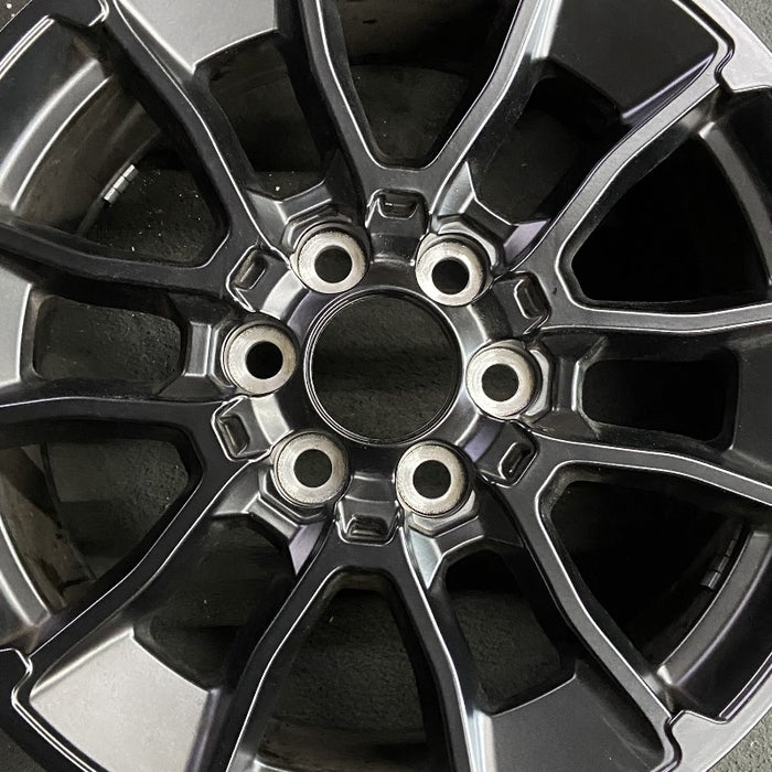 20" SEQUOIA 24 20x8 6 Y spoke black TRD off- Original OEM Wheel Rim - Angle View