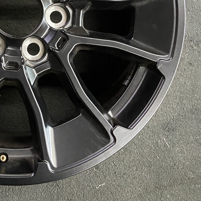 20" SEQUOIA 24 20x8 6 Y spoke black TRD off- Original OEM Wheel Rim - Back View