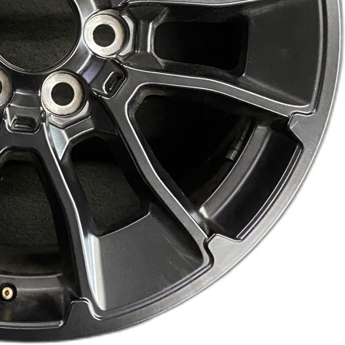 20" SEQUOIA 24 20x8 6 Y spoke black TRD off- Original OEM Wheel Rim - Close-Up Detail