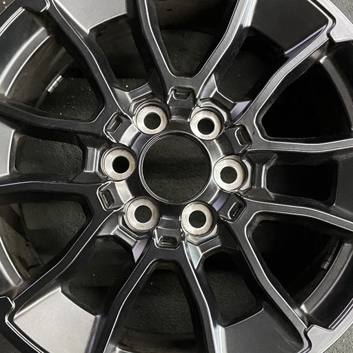 20" SEQUOIA 24 20x8 6 Y spoke black TRD off- Original OEM Wheel Rim - Angle View