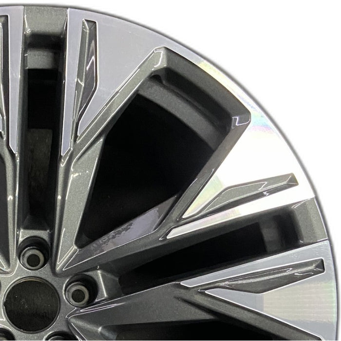 22" Q8 24 22x10 5 double spoke Original OEM Wheel Rim - Side Profile