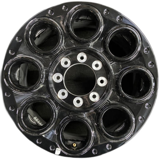 20" FORD F250SD PICKUP 23-24 20x8 8 spoke solid spoke black circle spoke - Front View