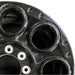 20" FORD F250SD PICKUP 23-24 20x8 8 spoke solid spoke black circle spoke - Side Profile