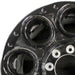 20" FORD F250SD PICKUP 23-24 20x8 8 spoke solid spoke black circle spoke - Angle View