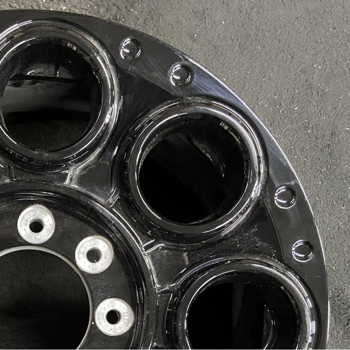 20" FORD F250SD PICKUP 23-24 20x8 8 spoke solid spoke black circle spoke - Close-Up Detail