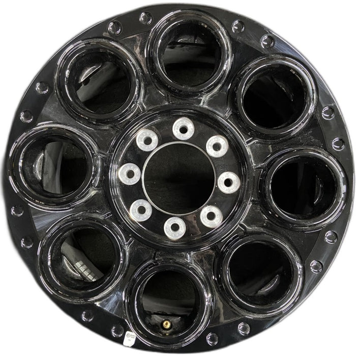 20" FORD F250SD PICKUP 23-24 20x8 8 spoke solid spoke black circle spoke - Front View
