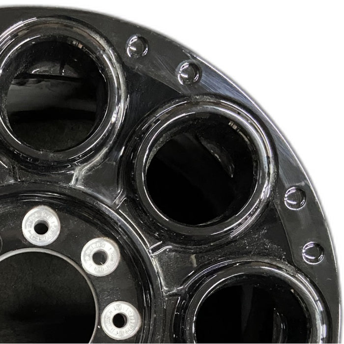 20" FORD F250SD PICKUP 23-24 20x8 8 spoke solid spoke black circle spoke - Side Profile