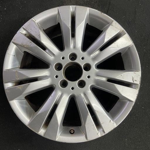 18" MERCEDES S-CLASS 09 221 Type; S550 18x8.5 7 split spokes Original OEM Wheel - Front View