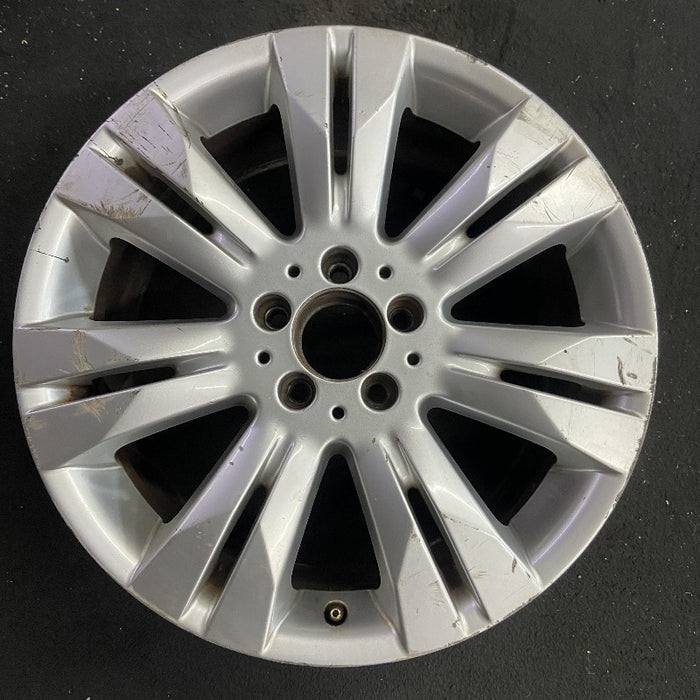 18" MERCEDES S-CLASS 09 221 Type; S550 18x8.5 7 split spokes Original OEM Wheel - Front View