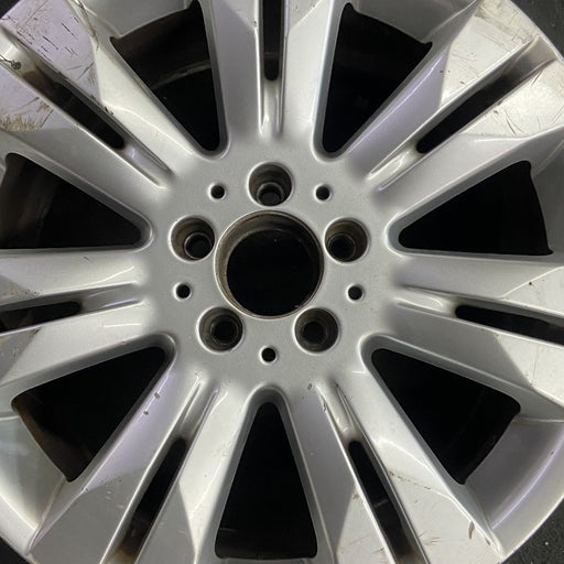 18" MERCEDES S-CLASS 09 221 Type; S550 18x8.5 7 split spokes Original OEM Wheel - Angle View