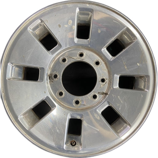 18" FORD F250SD PICKUP 08 18x8 SRW TPMS 8 slots aluminum polished rectangular - Front View