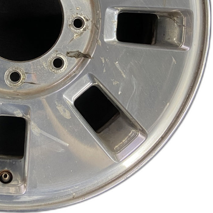 18" FORD F250SD PICKUP 08 18x8 SRW TPMS 8 slots aluminum polished rectangular - Close-Up Detail